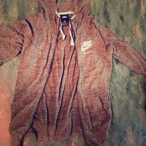 Grey comfy Nike full zip up